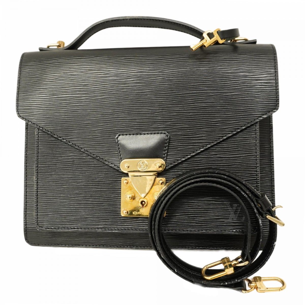 5pb1988】ルイヴィトン ハンドバッグ エピ モンソー M52122 ノワール