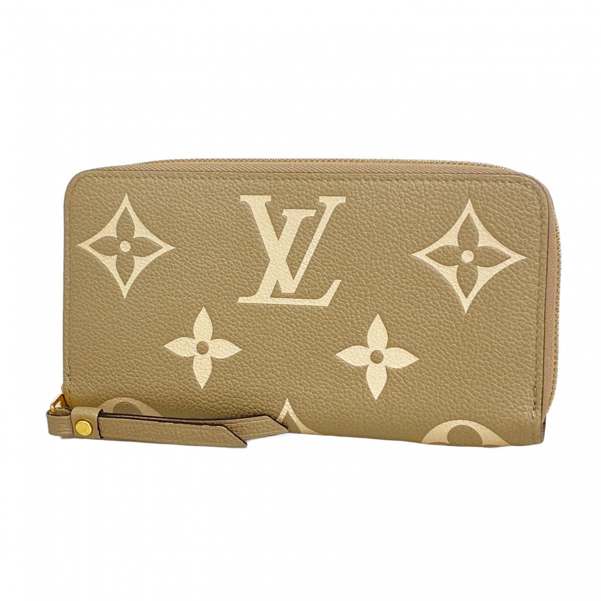 5 pb 2066 ルイヴィトン 長財布 モノグラム アンプラント バイカラー ジッピーウォレット M 69794 トゥルトレール クレーム レディース