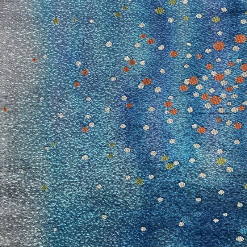 たんす屋 リユース帯 帯 袋帯 青 セミフォーマル カジュアル 六通 ぼかし 霰