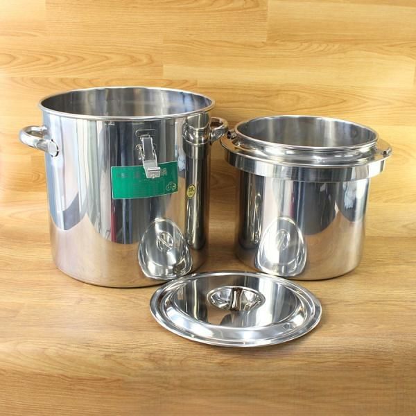 EBM 18-8ステンレス業務用湯煎鍋 内鍋寸法 30 cm 20 l 外鍋寸法 36 定価￥71000-