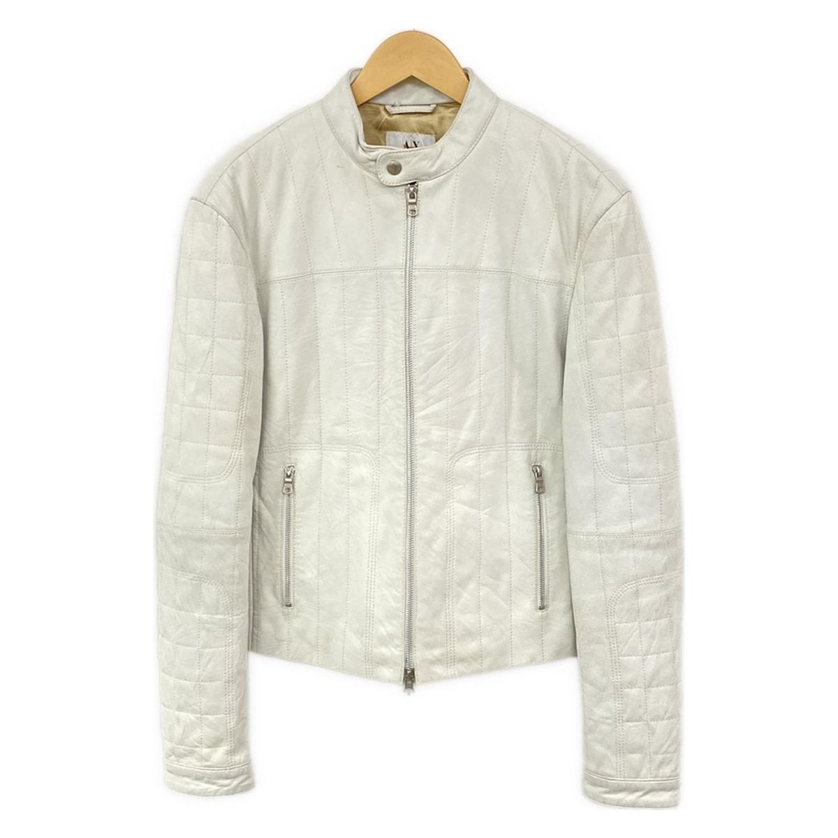 ARMANIEX アルマーニエクスチェンジ ライダースジャケット サイズM メンズ - 白 長袖 オールシーズン