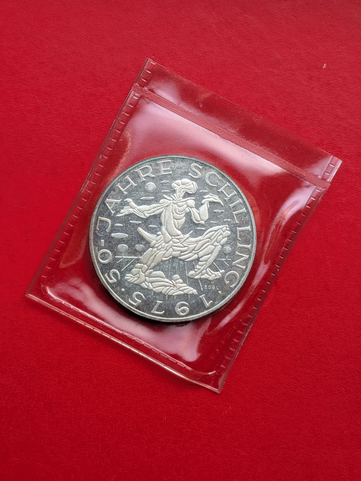 未使用 未開封 プルーフ銀貨 1977年 オーストリア銀貨 100シリング 50