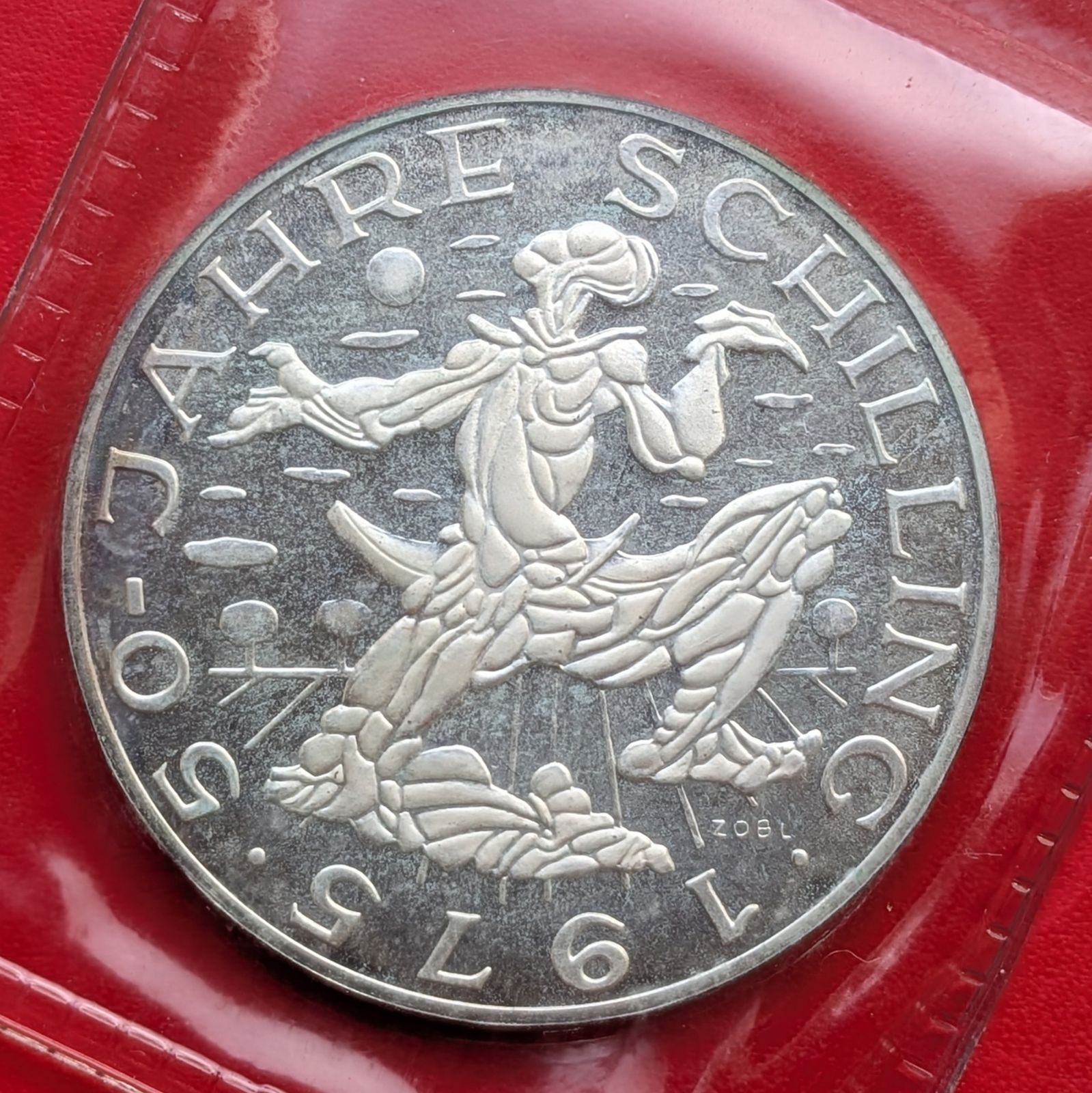 未使用 オーストリア 1977 100シリング 銀貨 未使用 未開封 プルーフ銀貨 1977年 オーストリア銀貨 100シリング 50