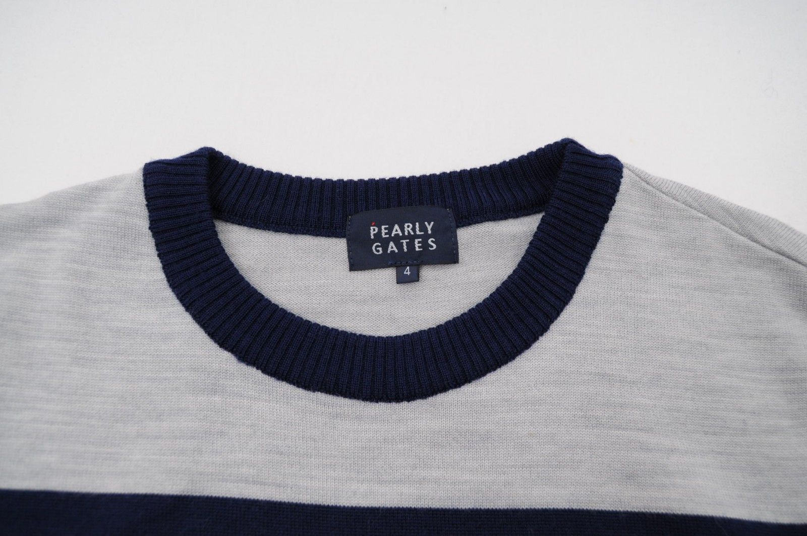 メンズ パーリーゲイツ PEARLY GATES セーター 4(M) 紺×グレー 長袖