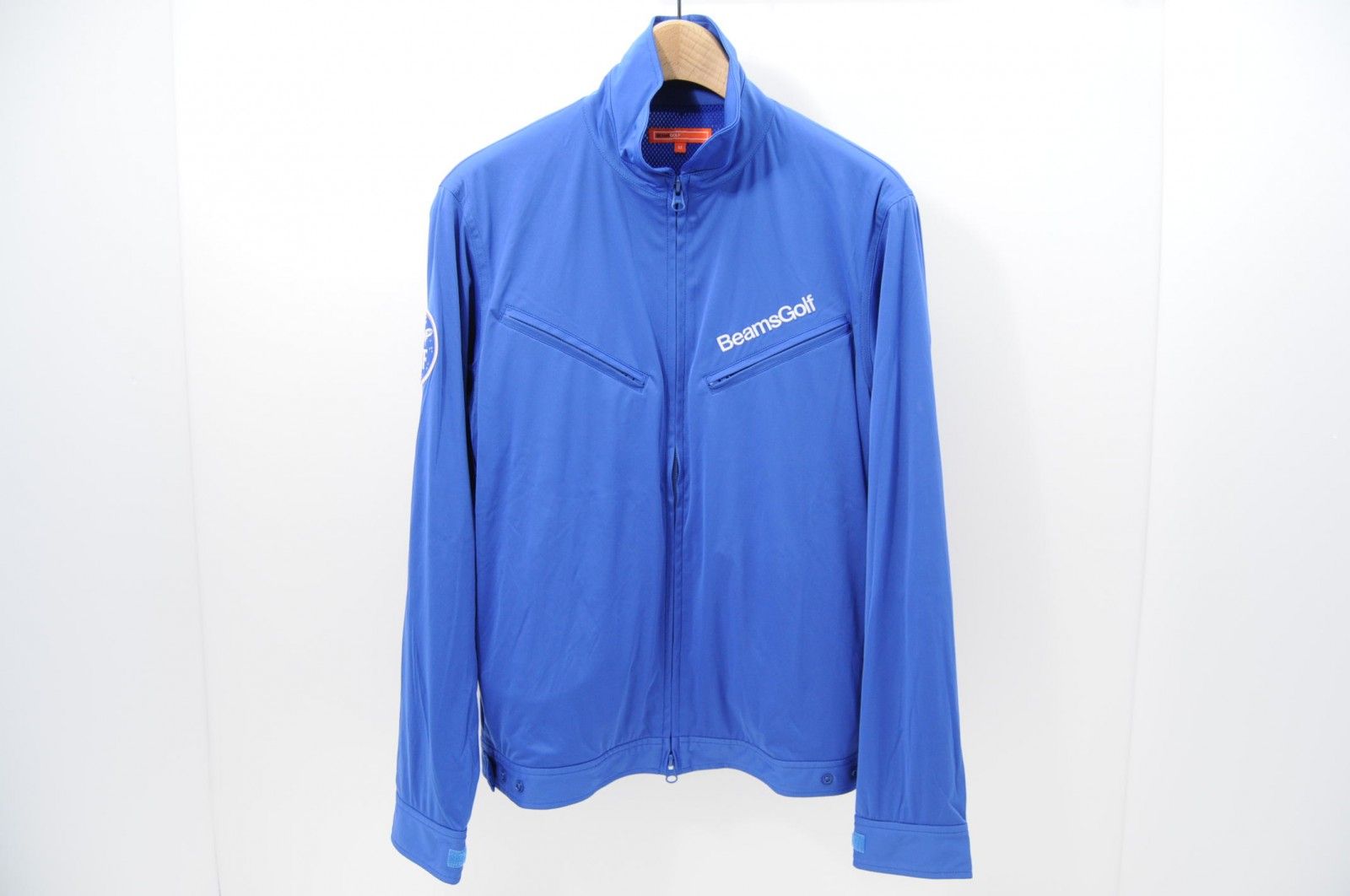 BeamsGolf　ビームスゴルフ 青 ブルゾン 長袖ダブルジップ 裏地メ 中古 メンズ ビームスゴルフ BEAMSGOLF ブルゾン M 青 ブルー 長袖