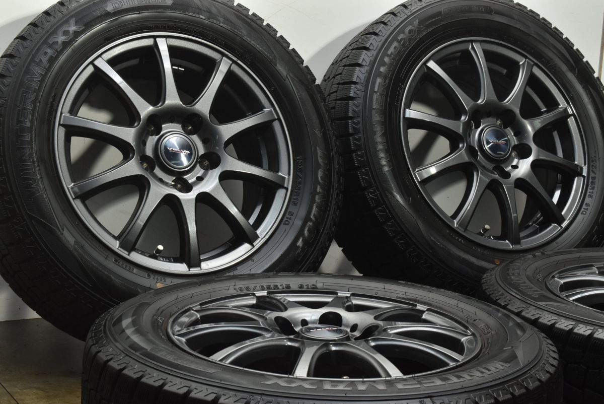 バリ溝 ヴェルヴァ 15 in 6 J 43 PCD 114 3 ダンロップ ウィンターマックス WM 02 195 65 R ノア ヴォクシー セレナ ステップワゴン