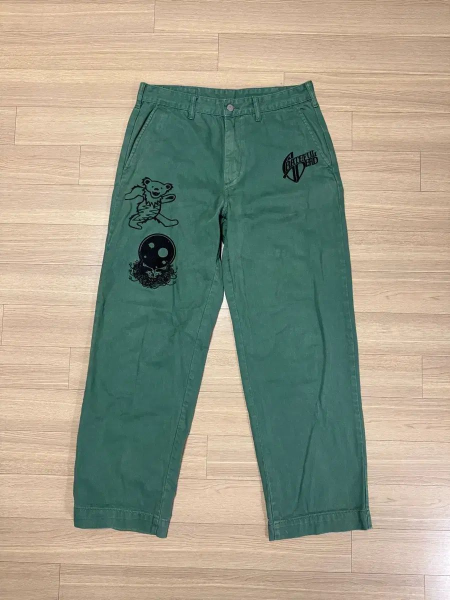 ディスイズネバーザット x グレートフルデッド 刺繍 チノパンツ M