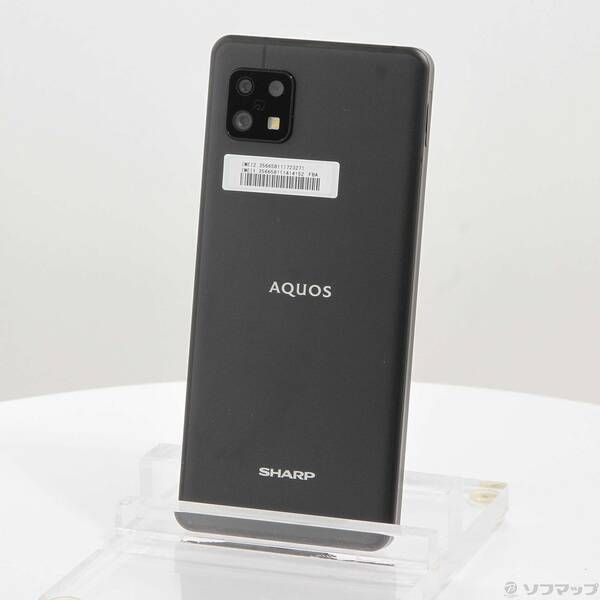中古品〕 AQUOS Sense6 64GB ブラック SH-RM19 楽天 SIMフリー【349