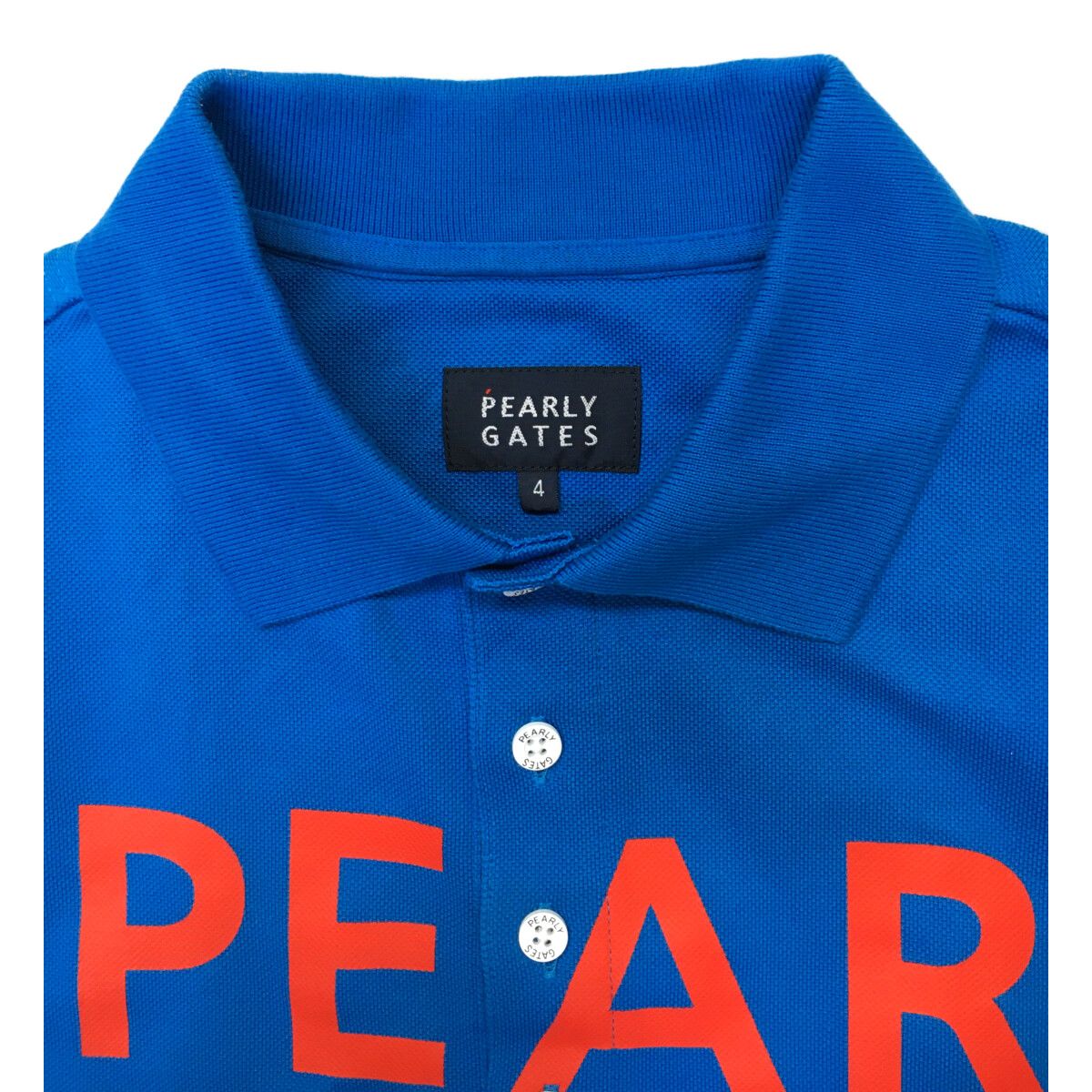 PEARLY GATES ポロシャツ サイズ4 水色 メンズ パーリーゲイツ PEARLY GATES 半袖ポロシャツ 4(M) 水色 ライト