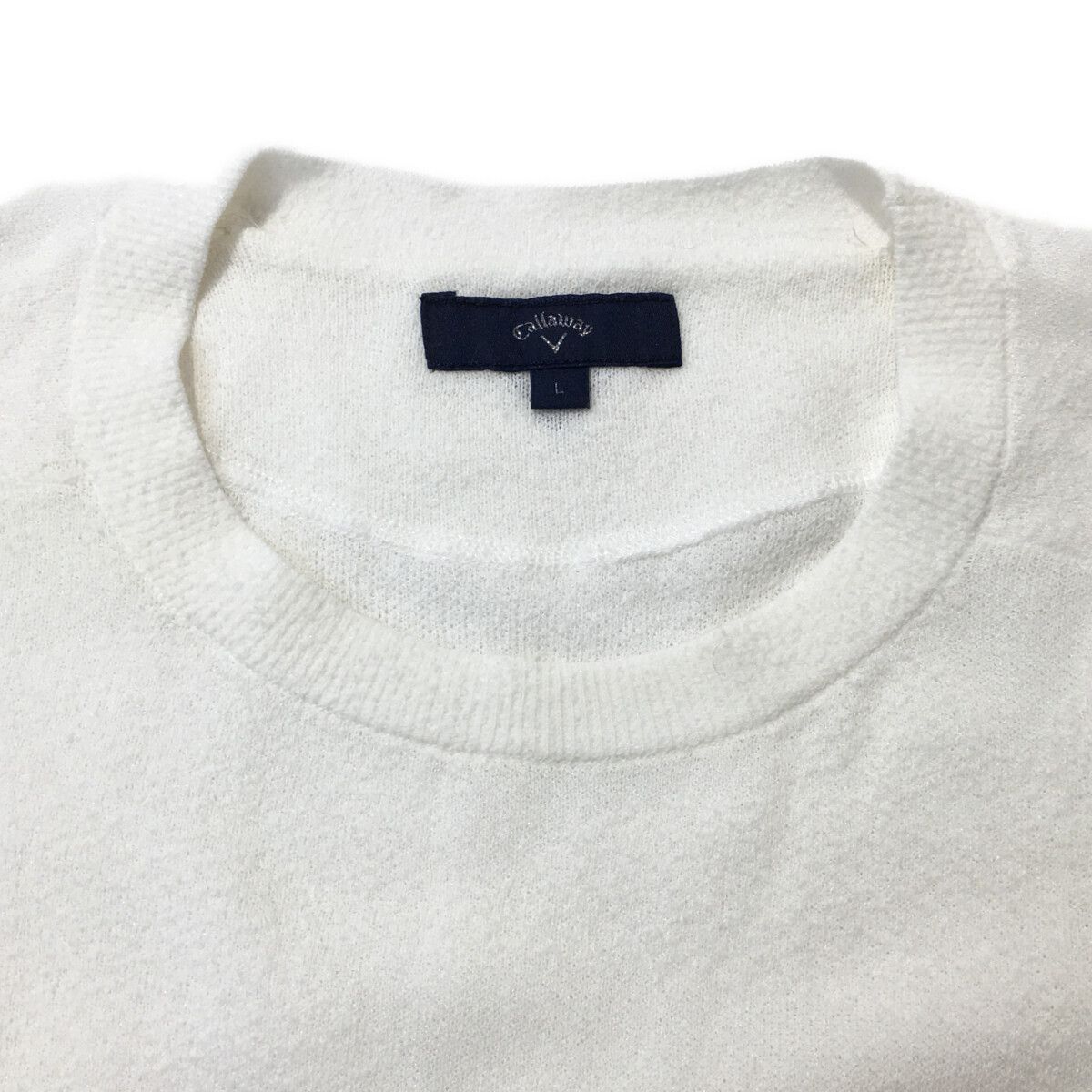 中古 メンズ キャロウェイ Callaway セーター L 白 ホワイト 長袖