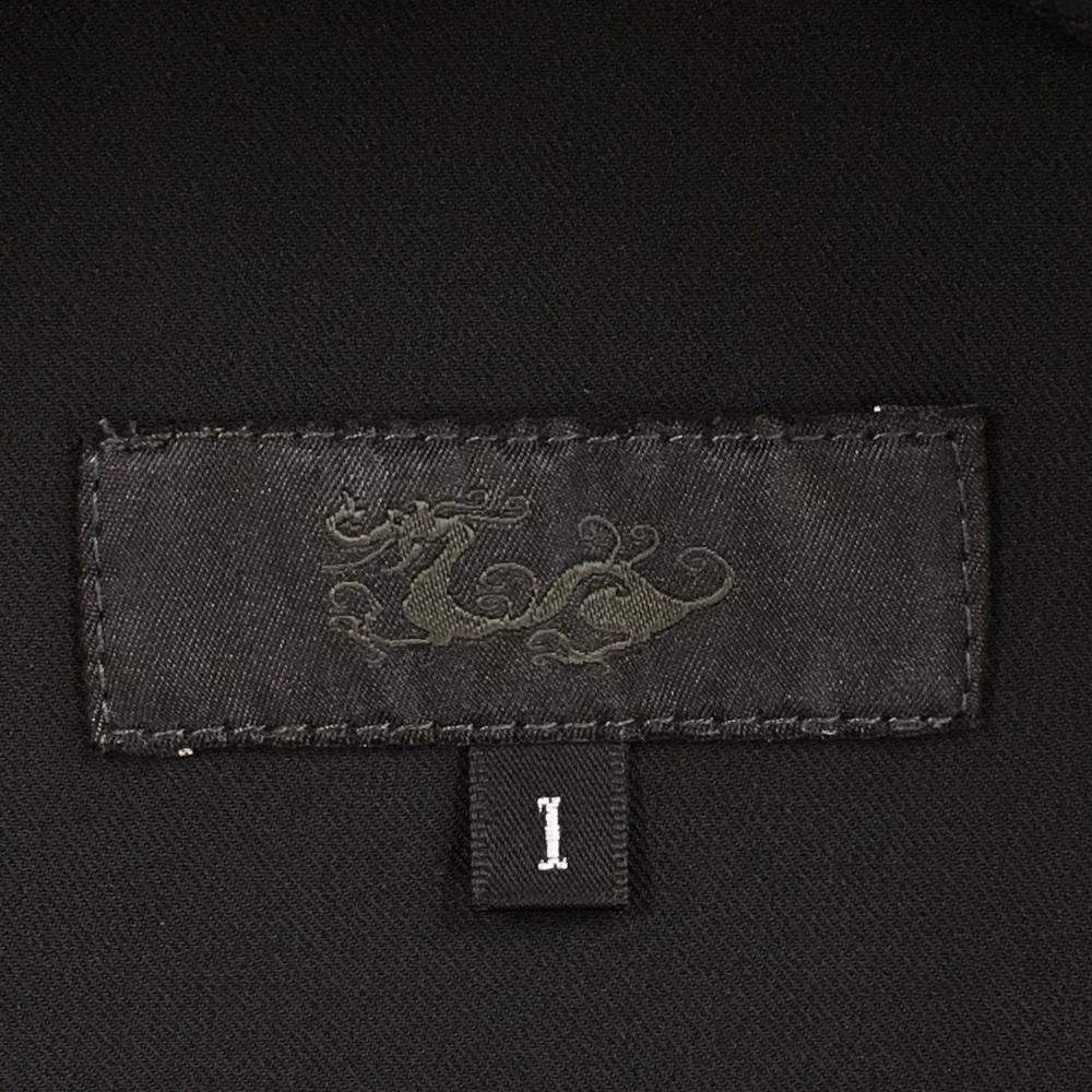 【超美品】ダンスウィズドラゴン スカート 黒 ロゴラメ ラインストーン レディース 1(S) ゴルフウェア Dance With Dragon