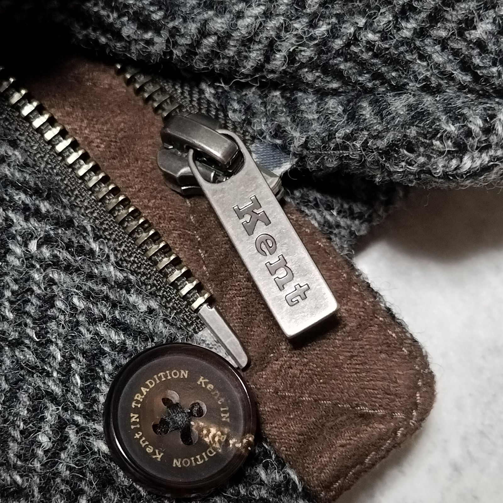 極美品】Kent ケント × Harriss Tweed ハリスツイード ヘリーンボーン 
