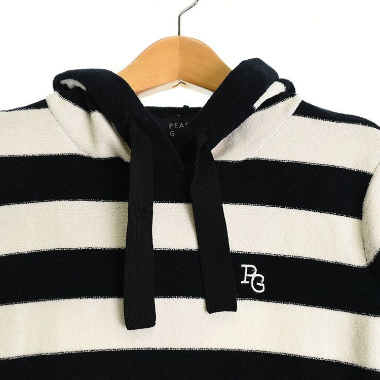 使用感 小 パーリーゲイツ｜レディース｜0 S相当 ｜パイル地ニット ｜ネイビー系｜秋冬｜ ゴルフ用品