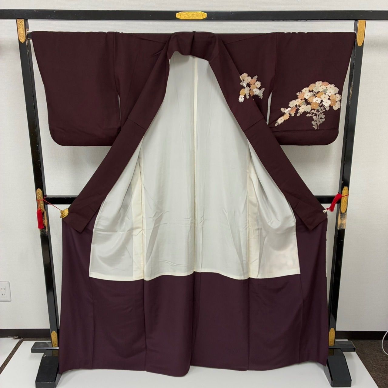 真綿紬 付下げ 裄67 上品な染め 一つ紋 正絹 着物 MK-2191 - メルカリ