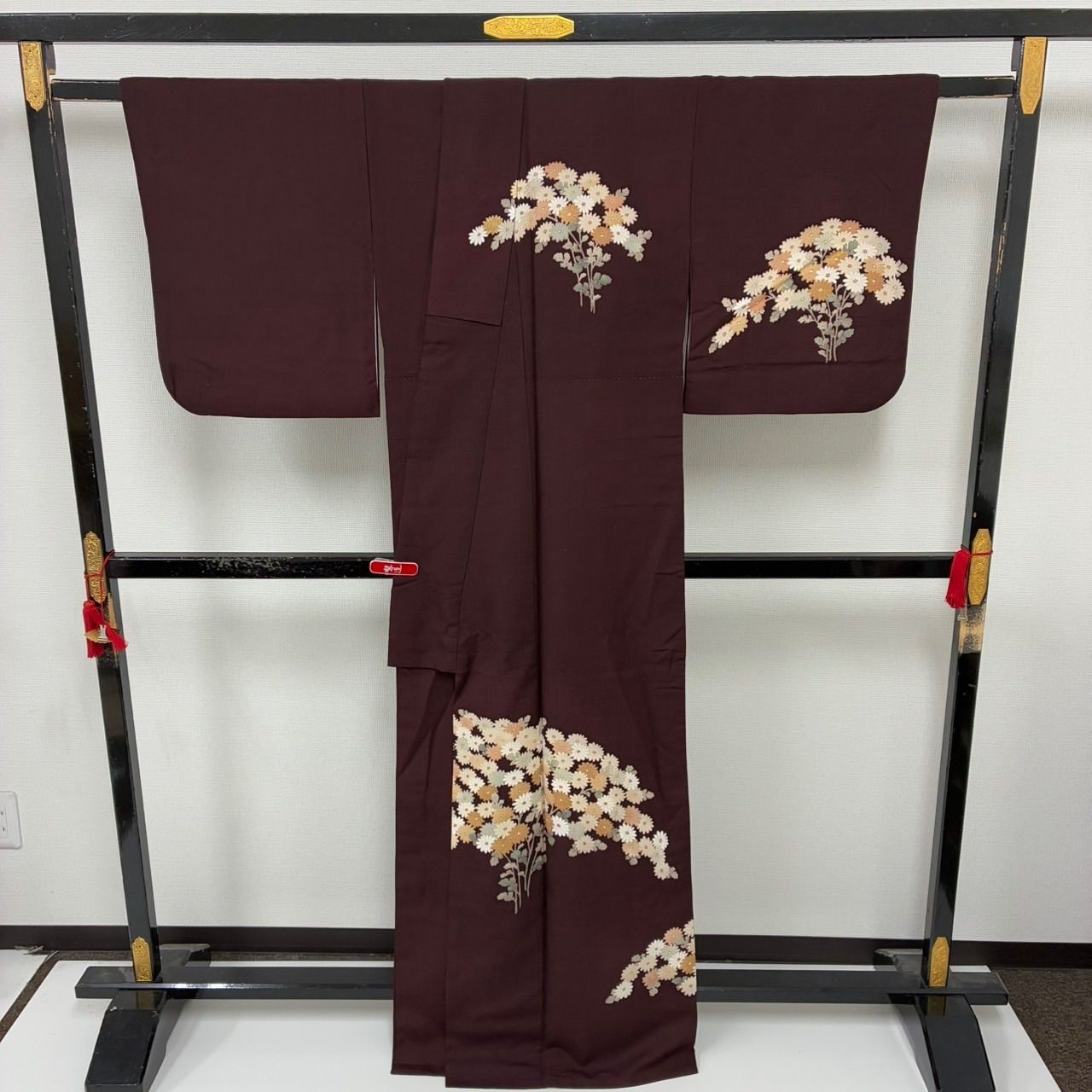 真綿紬 付下げ 裄67 上品な染め 一つ紋 正絹 着物 MK-2191 - メルカリ