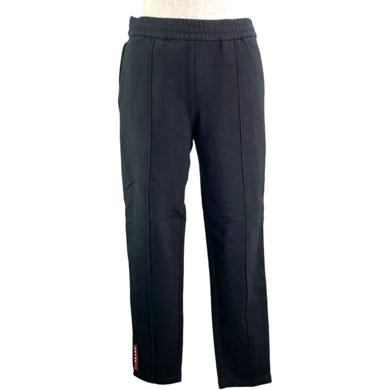 プラダスポーツ PRADA SPORTS スウェットパンツ 132312 ブラック コットン レディース パンツ