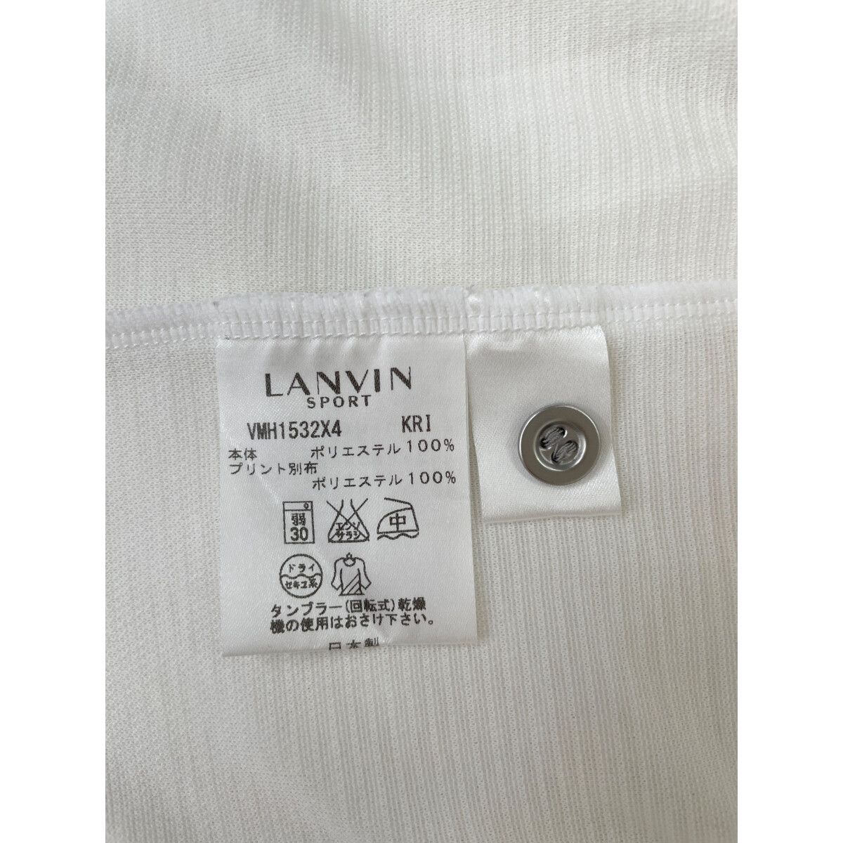 中古 メンズ ランバンスポール LANVIN SPORT 半袖ポロシャツ 40(L) 白