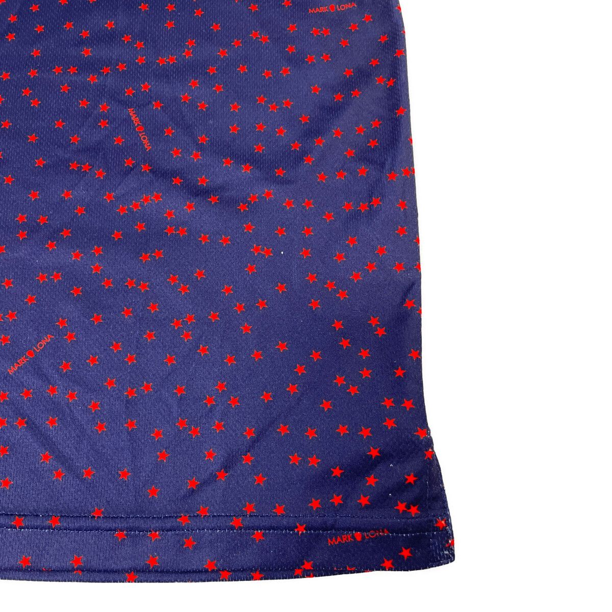 中古 メンズ マークアンドロナ MARK&LONA 半袖ポロシャツ XL 紺×赤
