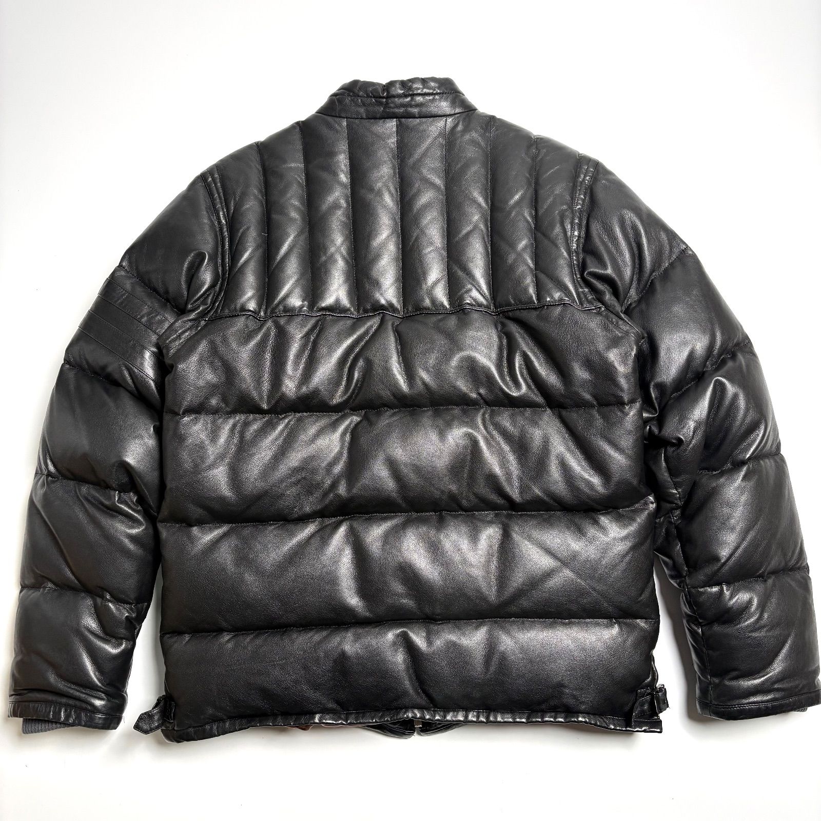 日本製】THE FLAT HEAD レザー ダウンジャケット 黒 38 ディアスキン