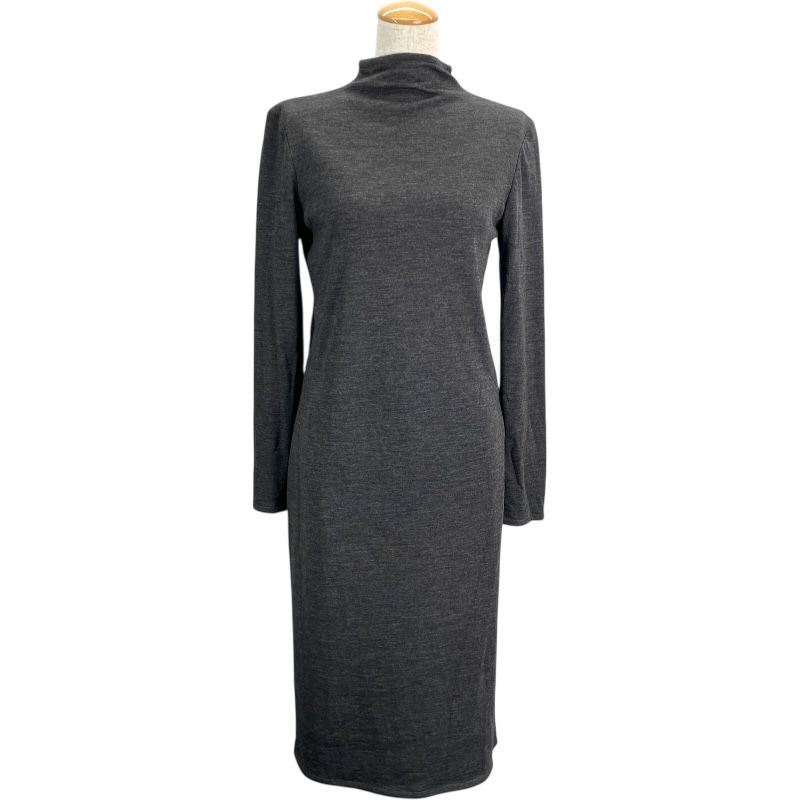 シャネル CHANEL ワンピース ラップスカートセットアップ グレー ウール シルク レディース セットアップ