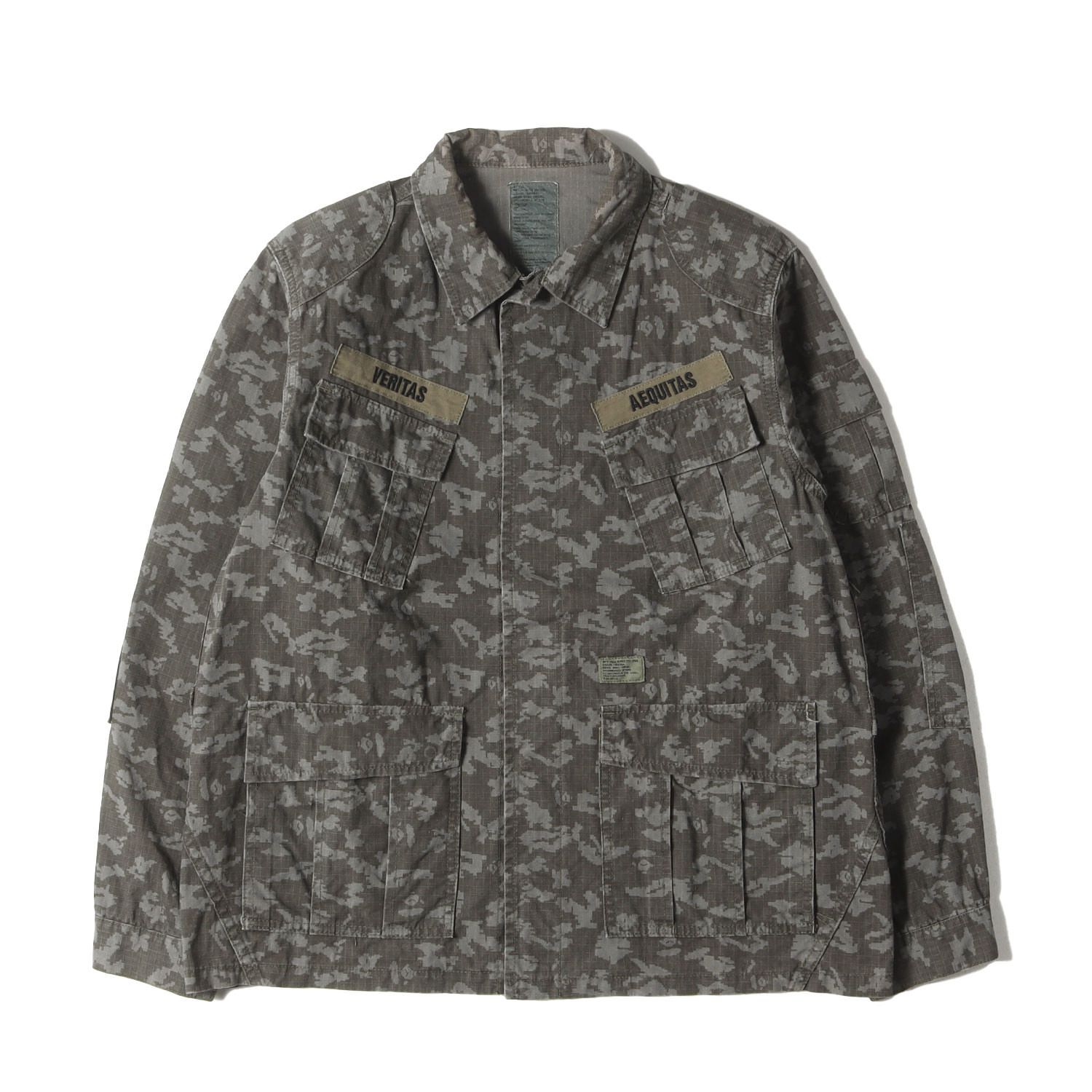 WTAPS ダブルタップス ジャケット サイズ:S 00s A BATHING APE デジカモ猿迷彩 ジャングル シャツジャケット (JUNGLE) オリーブドラブ アウター ブルゾン 上着【メンズ】【中古】【K4297】 WTAPS ダブルタップス ジャケット サイズ:S 00s A BATHING APE