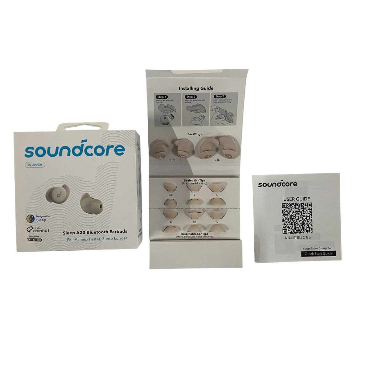 soundcore Sleep A20 ワイヤレスイヤホン(中古) Anker 【中古】Soundcore Sleep A20 サンドベージュ 【A6611Z21