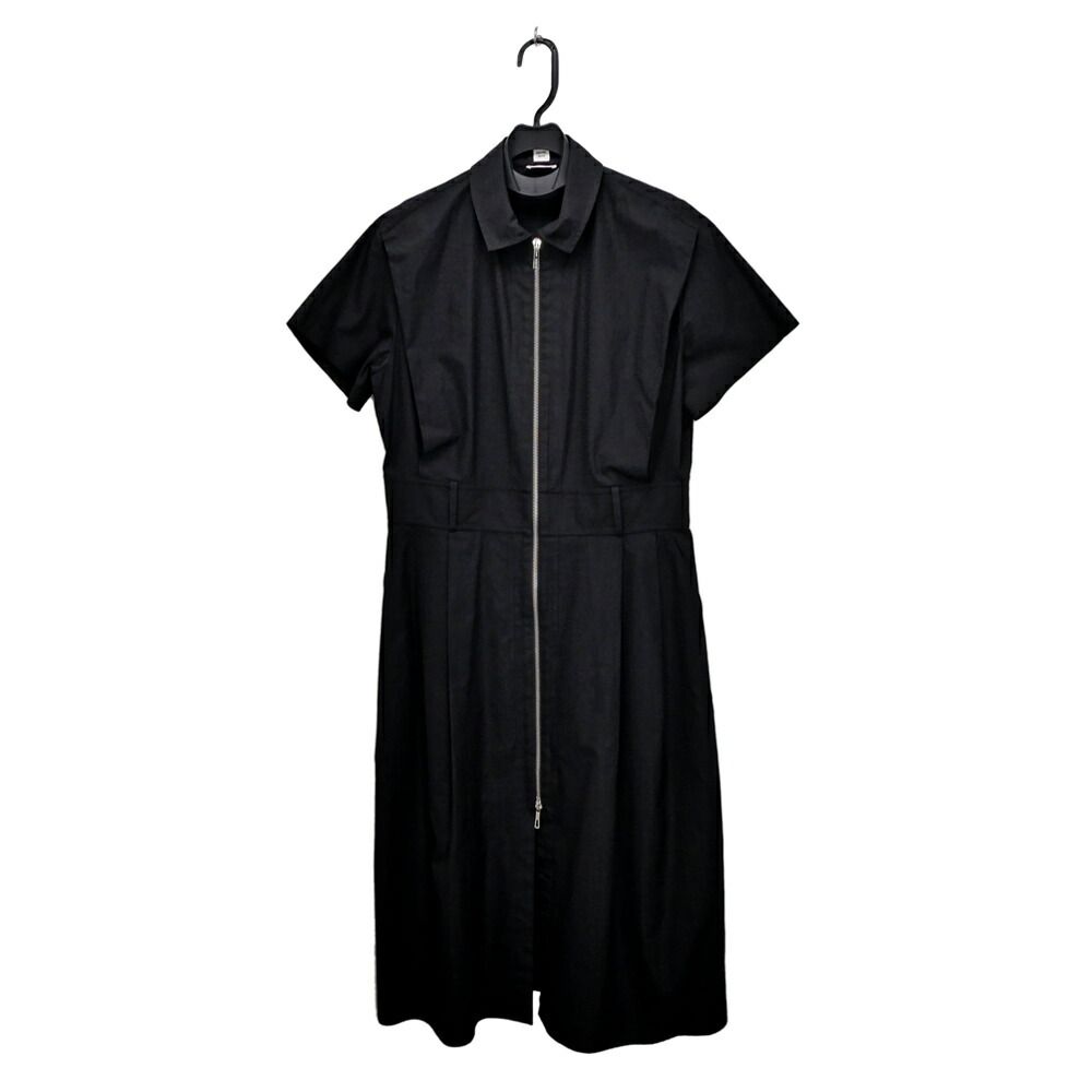 名東】エルメス ワンピース モザイク柄 ブラック 黒 42サイズ コットン