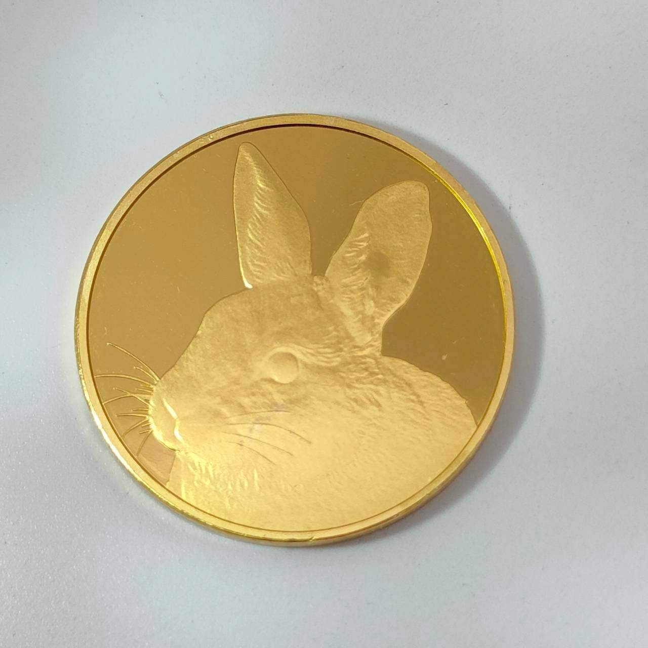 K 24 純金 造幣局刻印 ウサギ 卯 十二支 コインモチーフ 7 86 g D 932