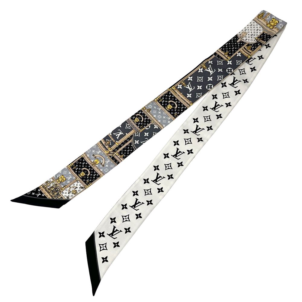 ルイ ヴィトン LOUIS VUITTON スカーフ レディース ブランド モノグラム シルク バンドーBB レッツゴー ブラック マルチ M 76442 ツイリー モノトーン