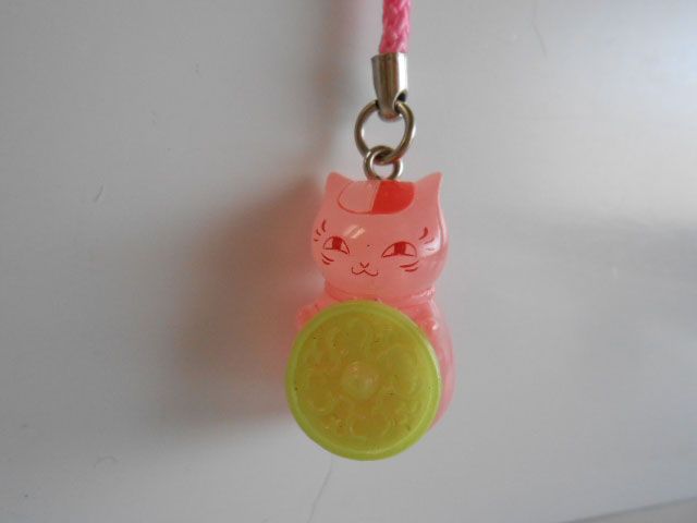 ♯Jpt12PD 夏目友人帳 ニャンコ先生 パワーストーン風 ストラップ 1種