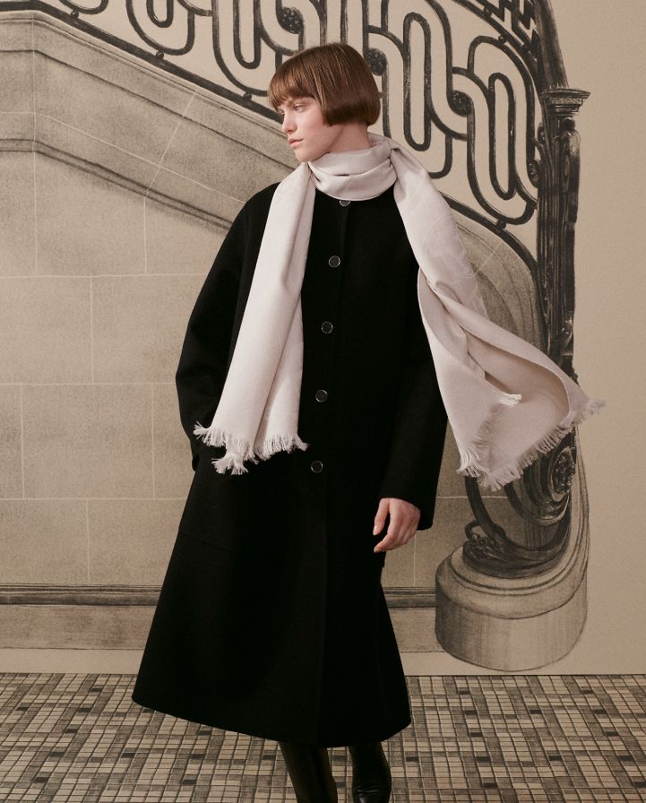  エルメス HERMES ストール ニュー リブルス ペルル カシミヤ シルク 大判スカーフ 小物 バンダナ スカーフ 小物