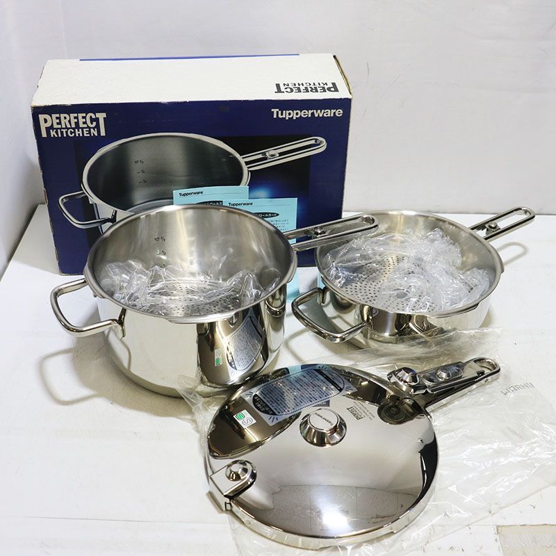 タッパーウェア パーフェクトキッチン 圧力鍋 5 L 本体 3 フタ MR 7-11-302