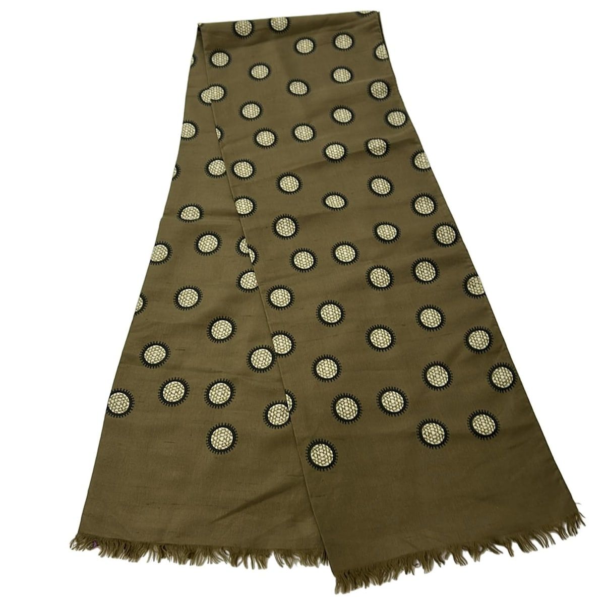 GIORGIOARMANI ジョルジオアルマーニ スカーフ カーキ ベージュ 黒