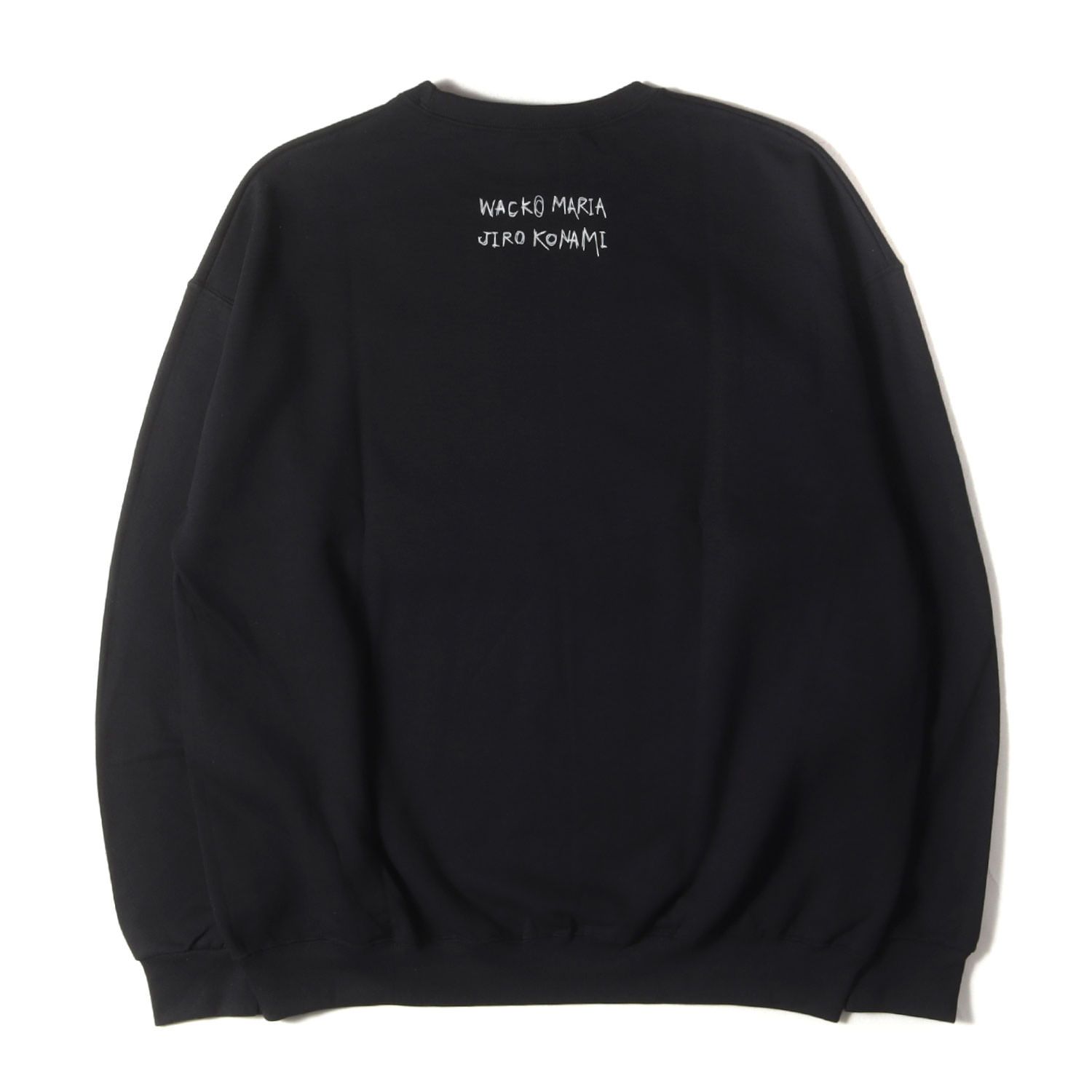 WACKO MARIA プリントスウェット 黒 WACKO MARIA (ワコマリア) MIDDLE WEIGHT CREW NECK SWEAT SHIRT