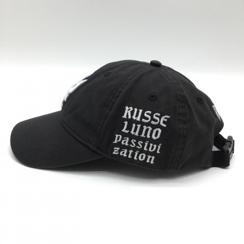 ラッセルノ キャップ 黒×白 立体ルチャマスク F ゴルフウェア