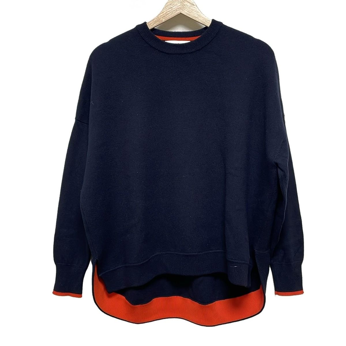 美品✨️ENFOLD　バイカラー　ニット　長袖　38 エンフォルド 38 ニット 美品✨️ENFOLD バイカラー ニット 長袖 38