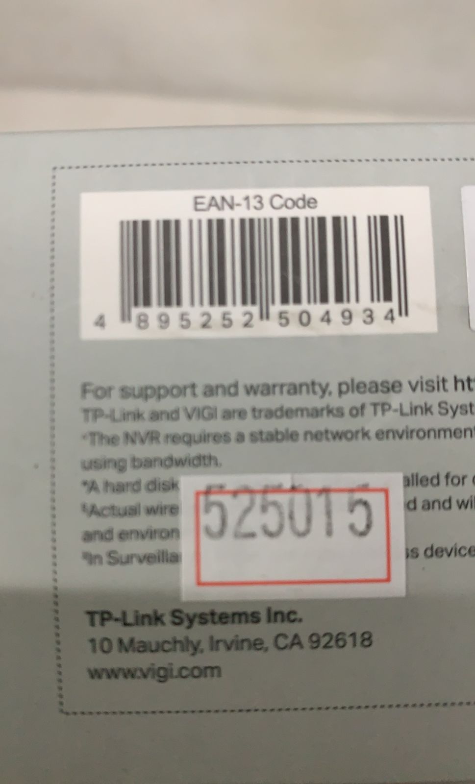  VIGI W 8チャンネル Wi Fi ネットワークビデオレコーダー 525015 その他 防犯 セーフティ