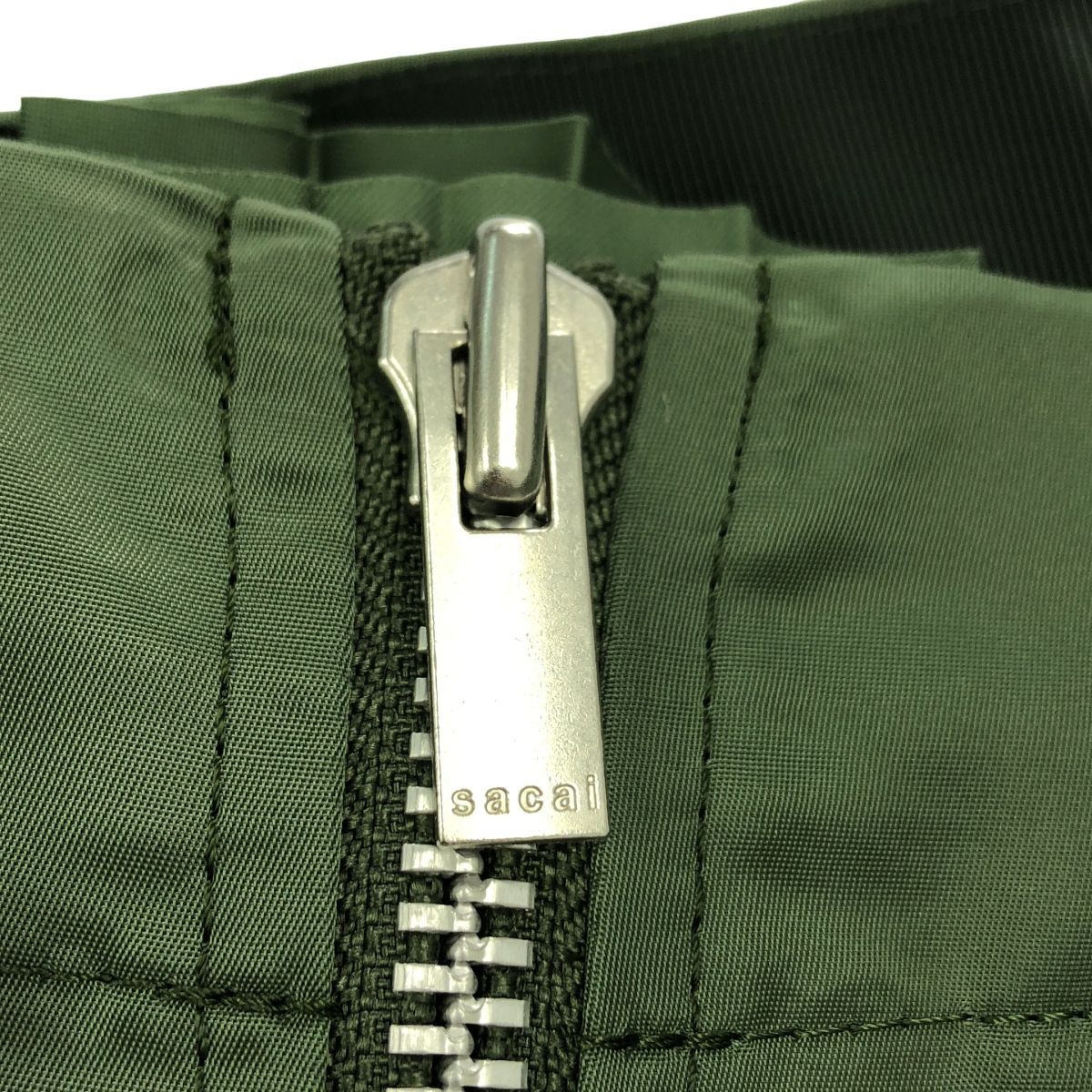 【希少】sacai MA-1 サイドジップ プリーツ ドローストリング スカート 美品】 sacai / サカイ | MA-1 サイドジップ プリーツ レイヤード