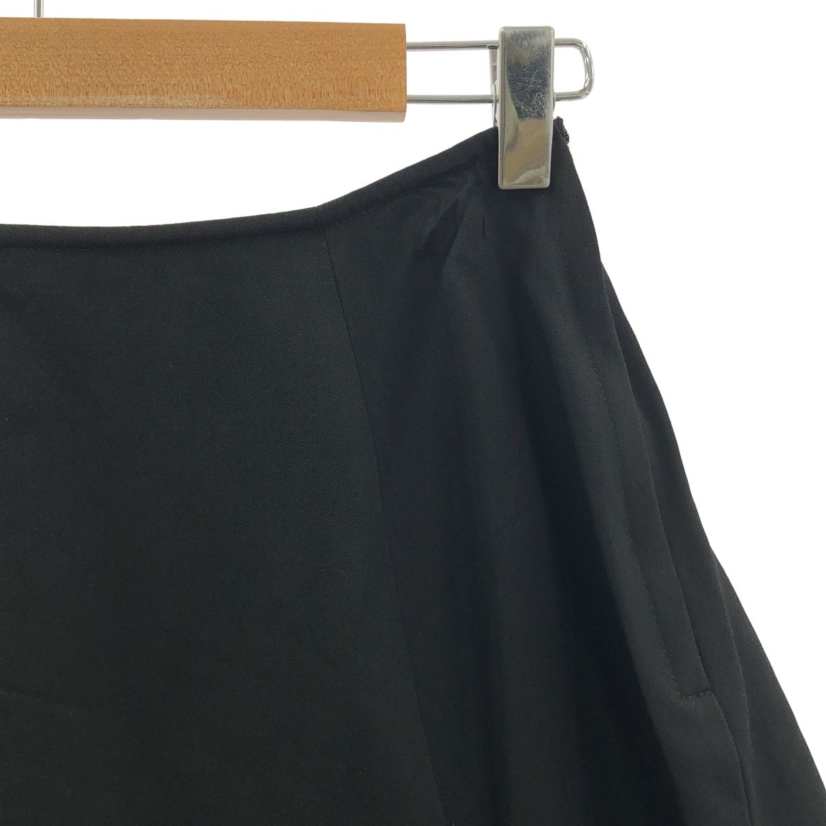 tricot COMME des GARCONS トリココムデギャルソン 2002 SS ウール アシンメトリー フリルスカート S ブラック レディース