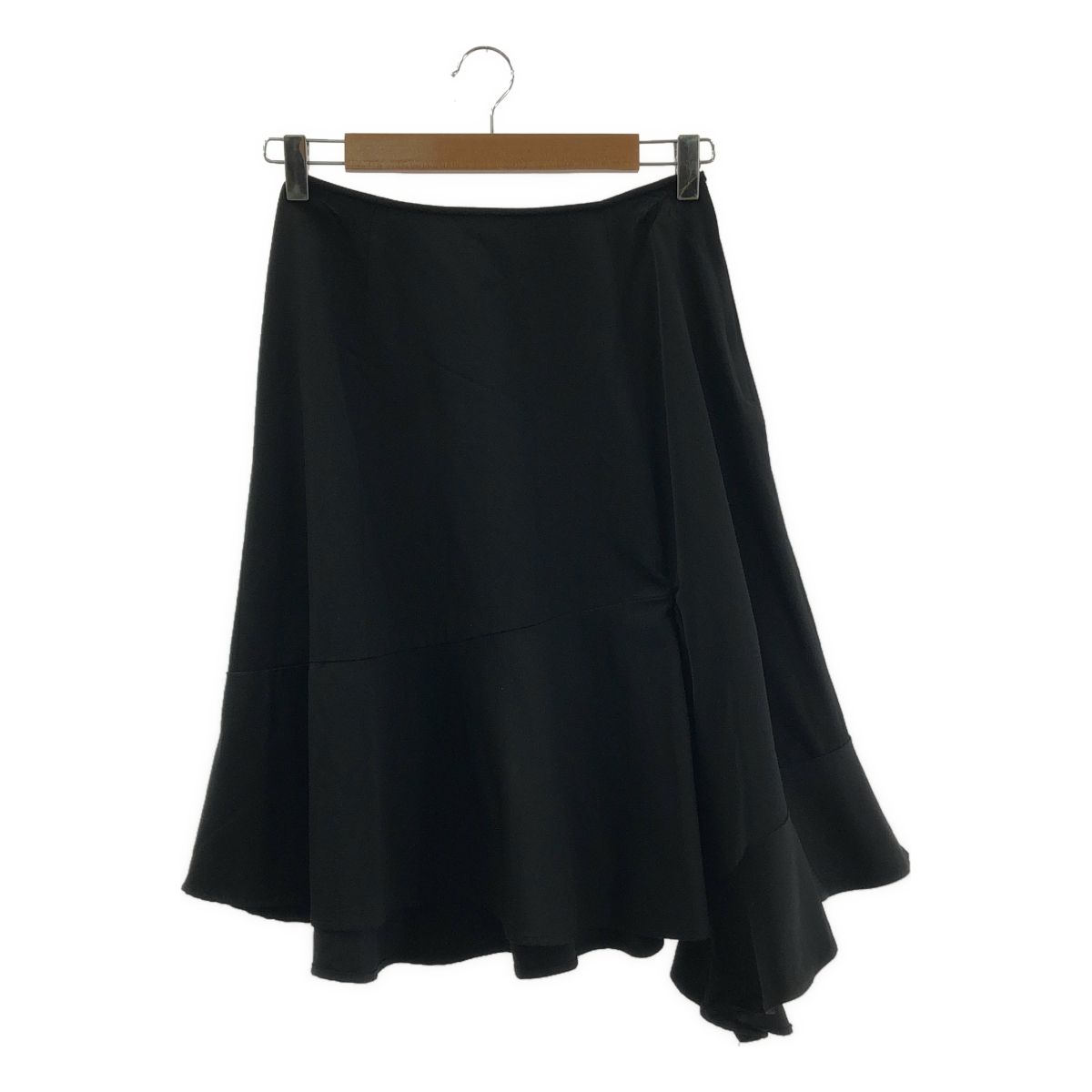 tricot COMME des GARCONS | トリココムデギャルソン 2002 SS ウール アシンメトリー フリルスカート S ブラック レディース