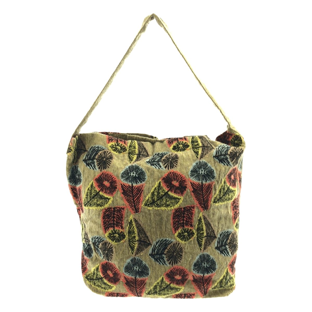 mina perhonen ミナペルホネン hana no mi リネン ウール ワイド ショルダーバッグ マルチ レディース