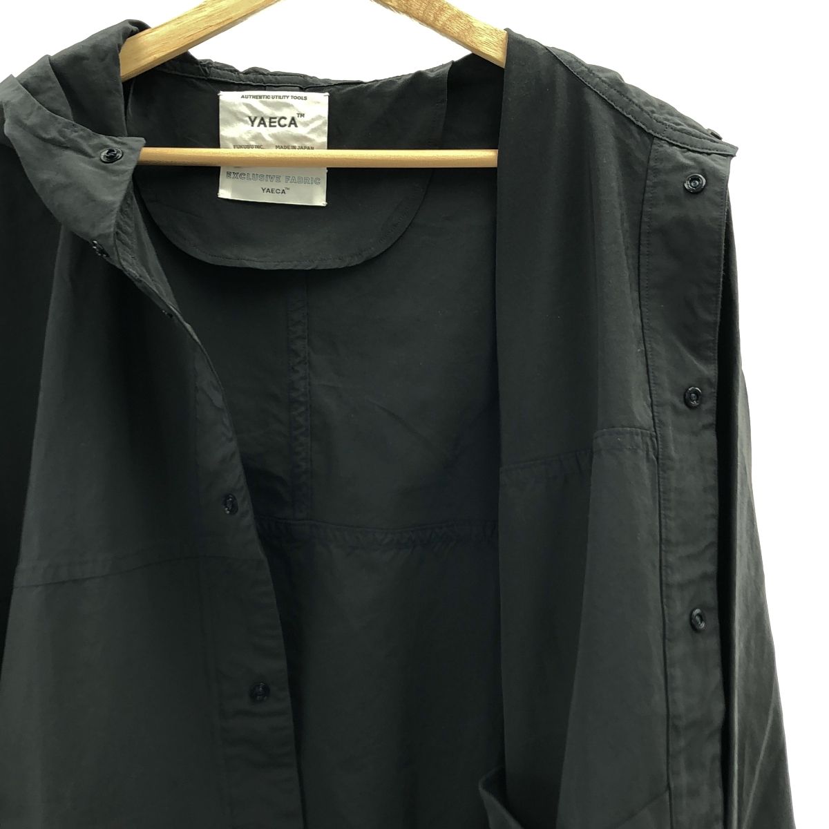 YAECA / ヤエカ | HOODED SHIRTS / コットン フードシャツ | M 