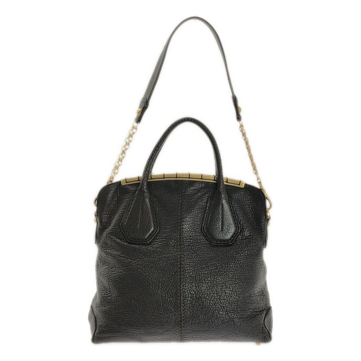 TOD S | トッズ レザー チェーン 2 way ショルダー バッグ ブラック レディース