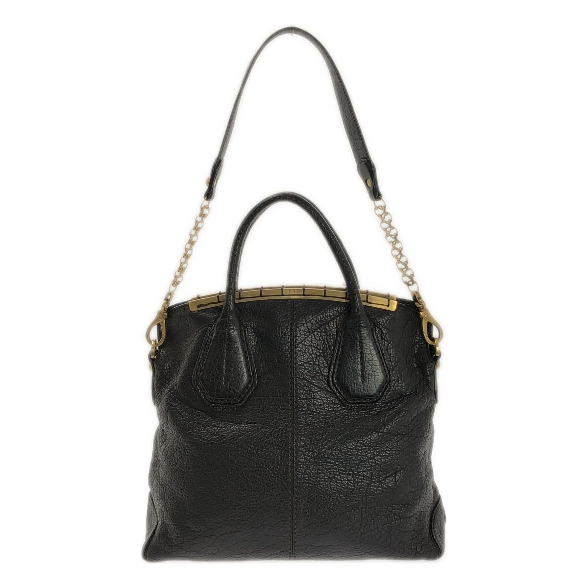 TOD S | トッズ レザー チェーン 2 way ショルダー バッグ ブラック レディース