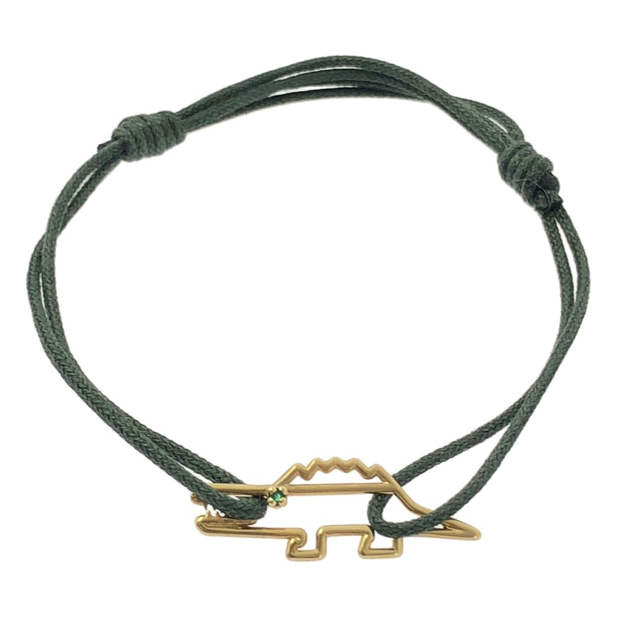 ALIITA アリータ K 9 YG COCODRILO クロコダイル エメラルド コードブレスレット ゴールド レディース