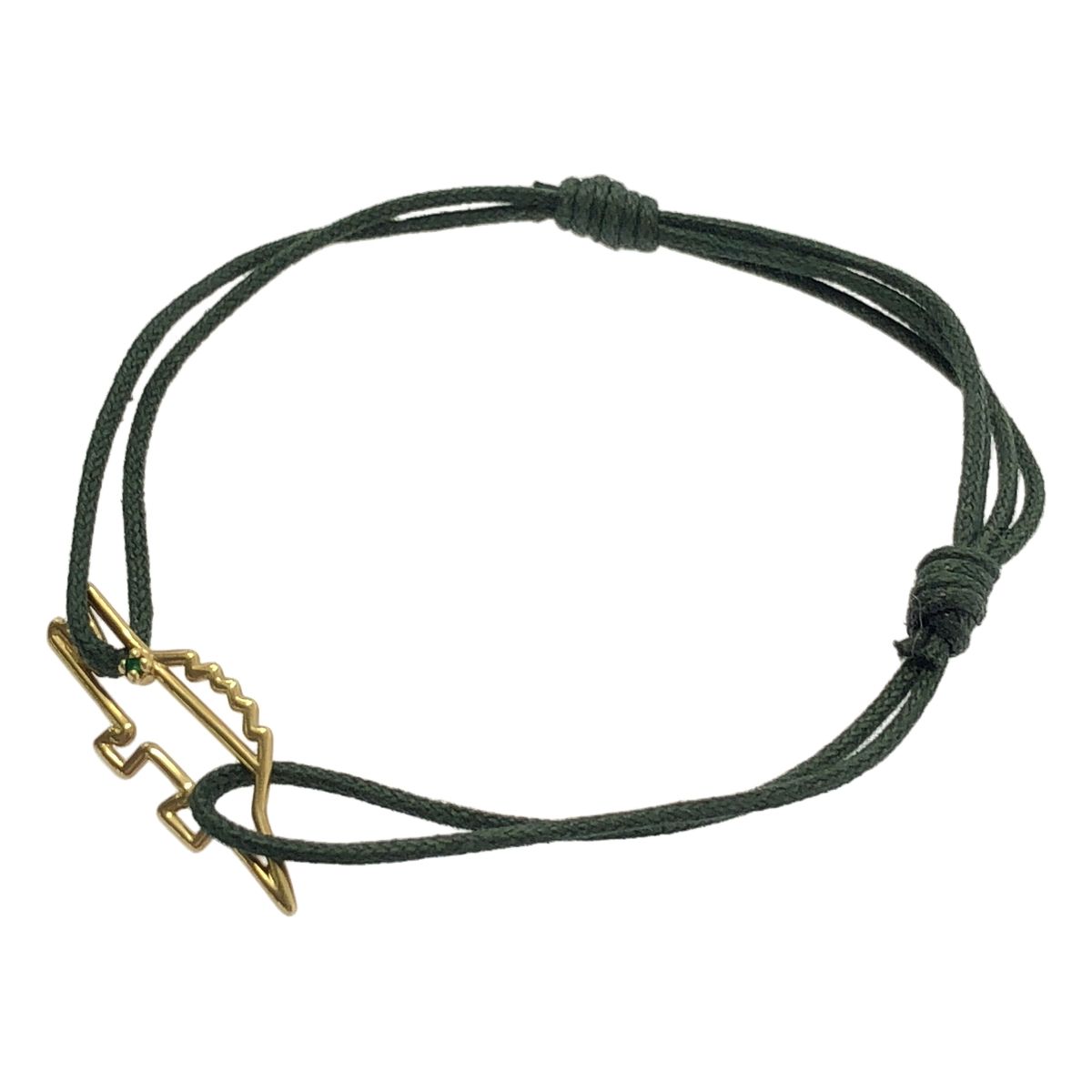 ALIITA アリータ K 9 YG COCODRILO クロコダイル エメラルド コードブレスレット ゴールド レディース