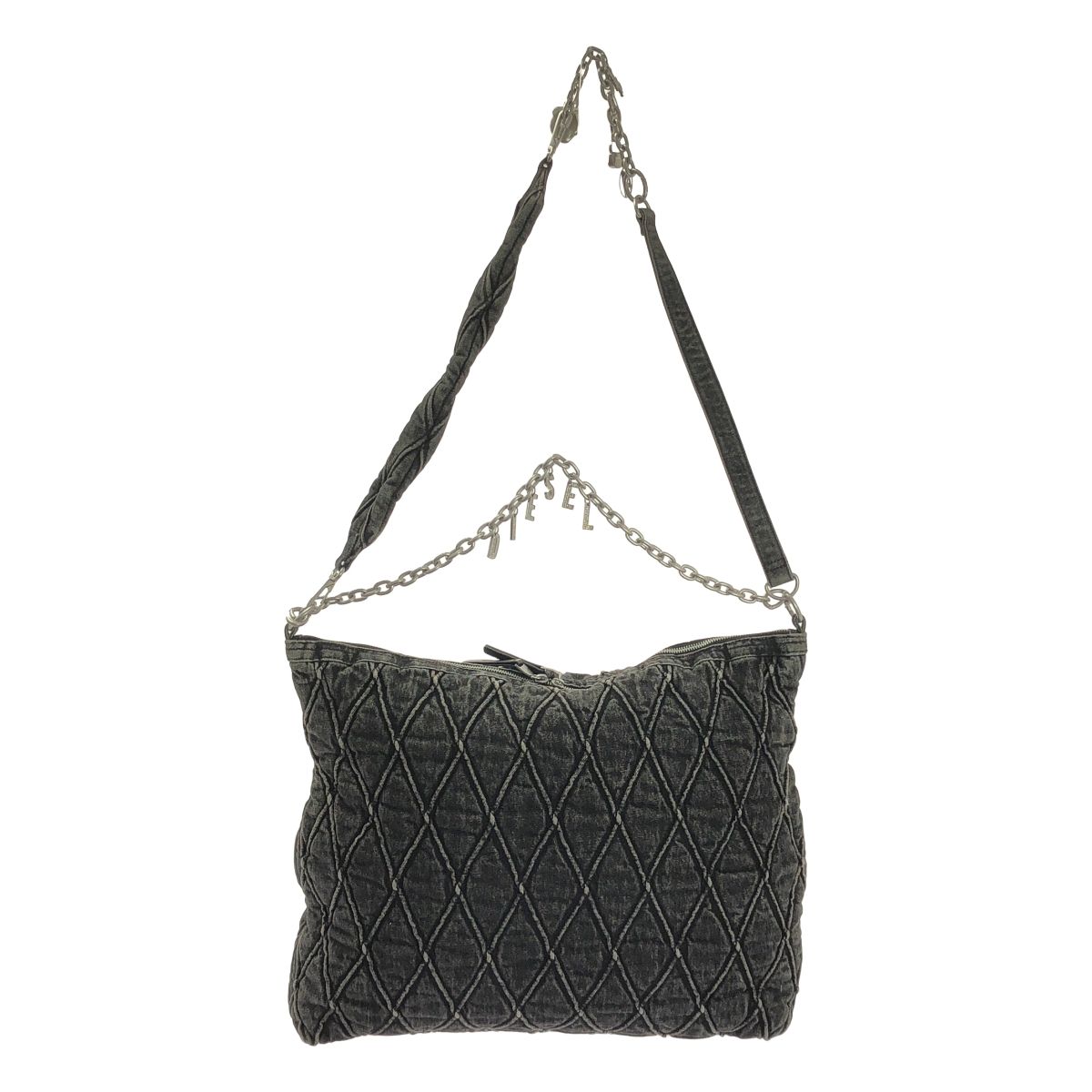 美品】 DIESEL / ディーゼル | ビジュー装飾チャーム キルティング 