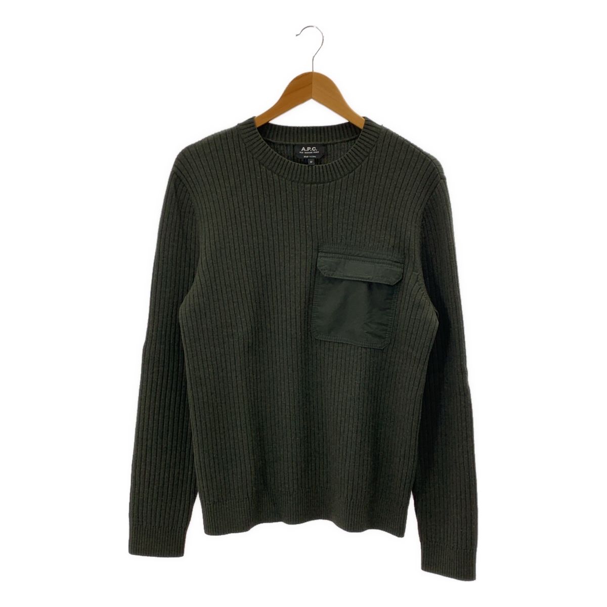 A.P.C. アーペーセー 長袖 セーター XS カーキ ニット メンズ 古着