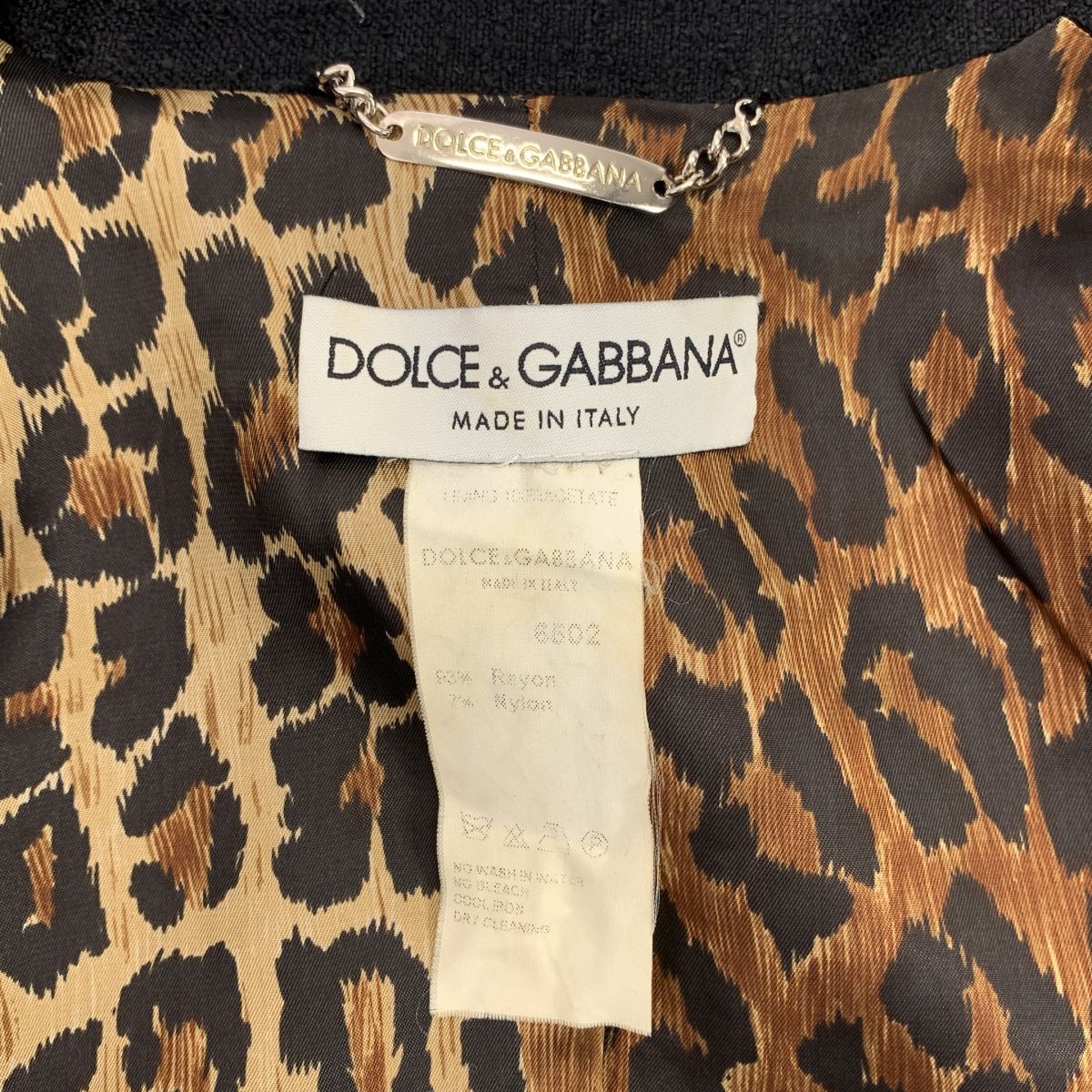 D&G DOLCE&GABBANA / ディーアンドジー | レオパード裏地 テーラード