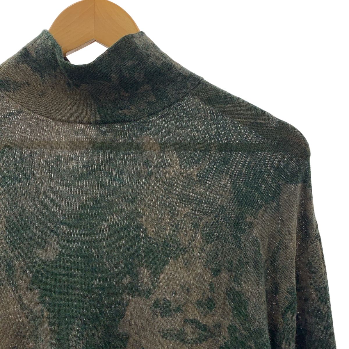 IRENISA イレニサ ウール ハイネック ニット F グリーン レディース